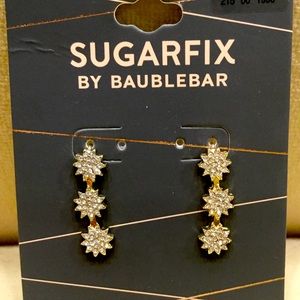 Earrings diamond and gold. Drop earrings